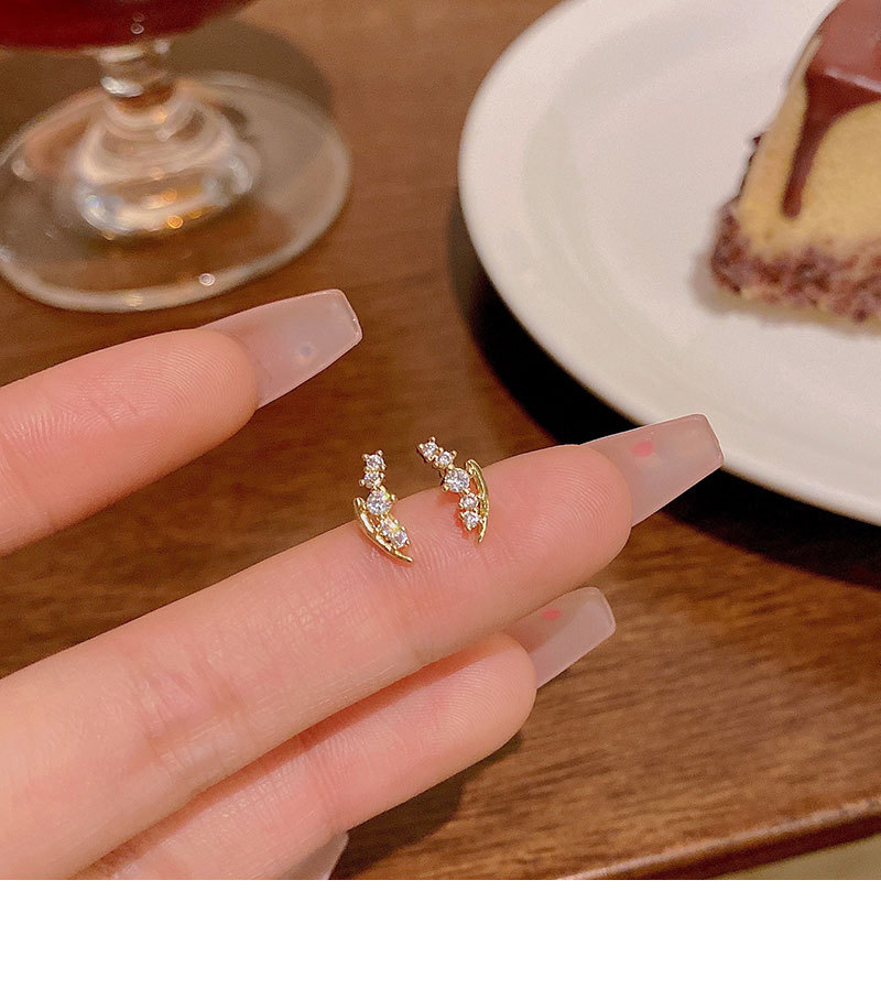 925 Sterling Silver Ear Needle Material Long-Lasting Plated Wings Copper Elegant Earrings Ear Studs