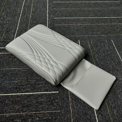 Pad, Car Center Console Memory | Armrest box pad - angel-style-gray-belt-pocket