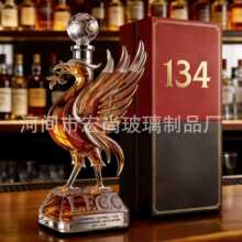 跨境新款标志高硼硅玻璃酒瓶威士忌酒瓶摆件独立站威士忌泡酒瓶