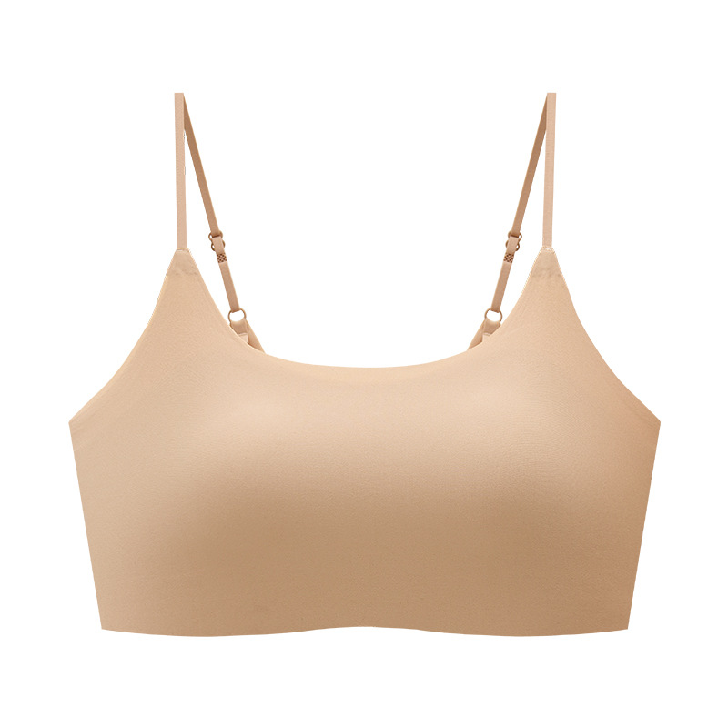 2026 nuevo chaleco de cinturón de papel sin huellas se puede usar ropa interior de mujer taza delgada gran pecho pequeño bra de espalda