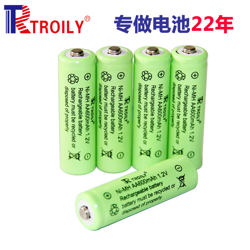 创力镍氢NIMHAA600mAh1.2V足容 太阳能灯用5号可充电电池出口认证