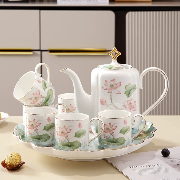 Autumn Water Hibiscus Eight-piece Water Set-Gift Box