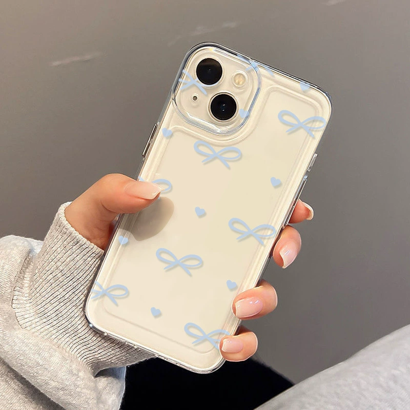 Apple, совместимый синий iPhone17 Pro, чехол для телефона с бантом, iPhone 16, iphone, 14