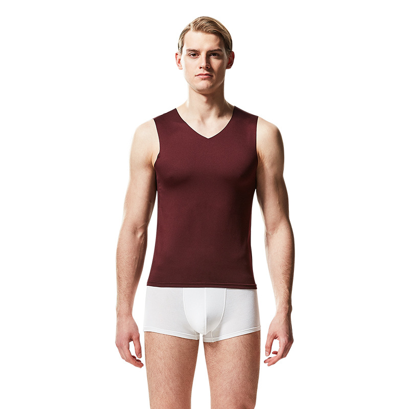 Burgundy, V-neckline