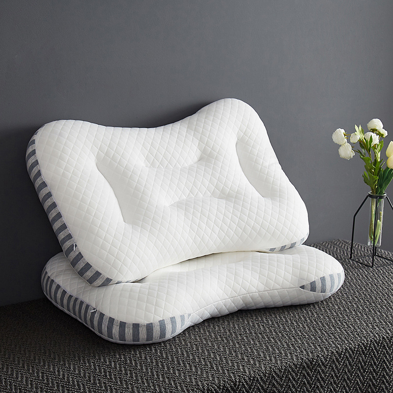 Light Luxury SPA Massage Pillow Single Pillow Core Neck Support Adult Sleep Pillow Fiber Zoned Massage Pillow