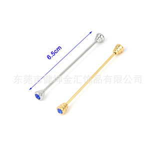 Factory spot fashion inlaid blue diamond men's collar pin brooch gold collar flower collar clip a generation of hair
