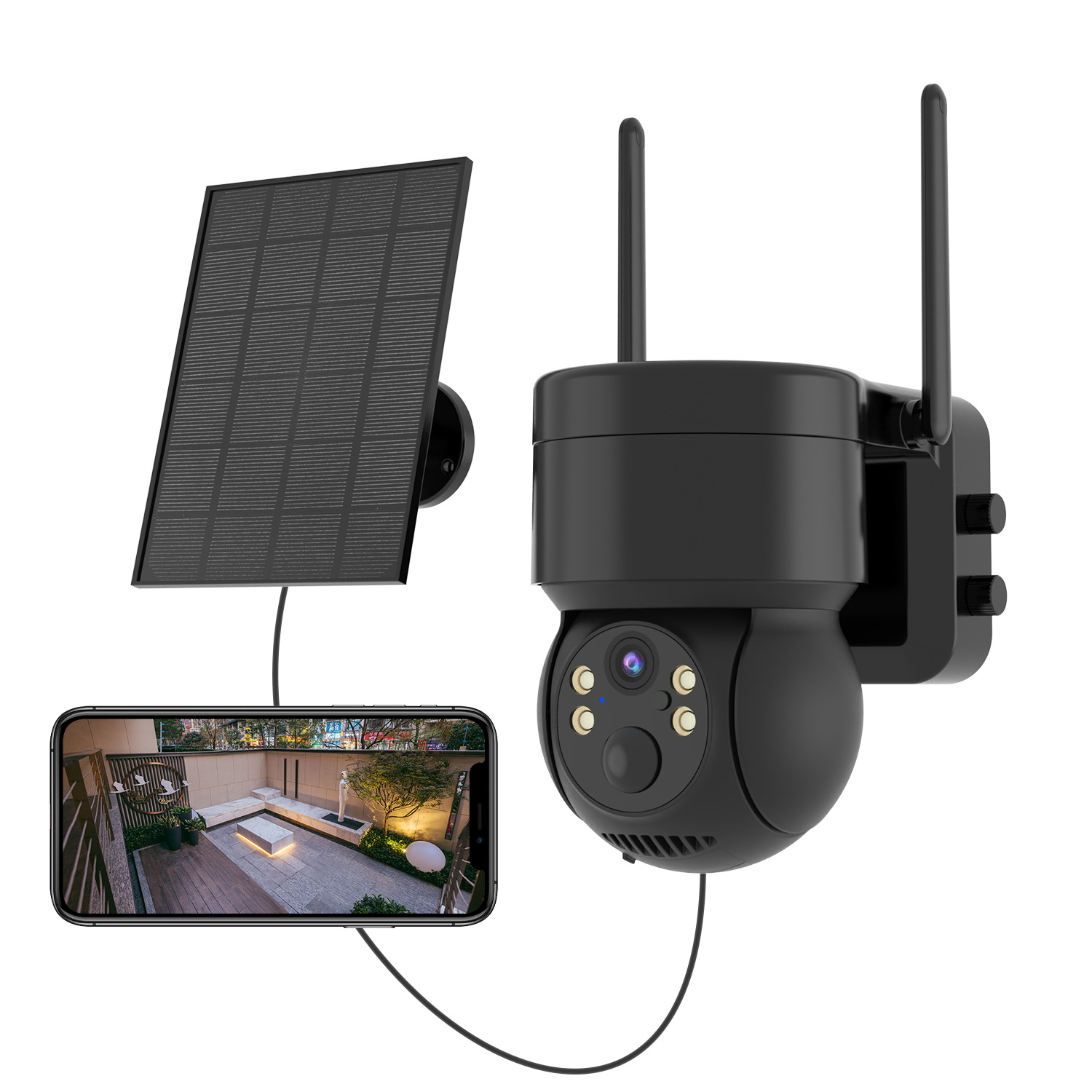 屋外無線モニター家庭用プラグレス高精細低消費電力カメラwifiネットワークソーラーカメラ