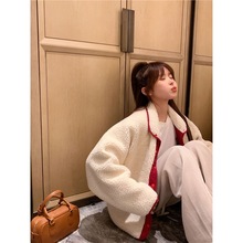 PINKDAISY 韩国东大门冬季新款摇粒绒外套女两面穿加厚百搭棉袄