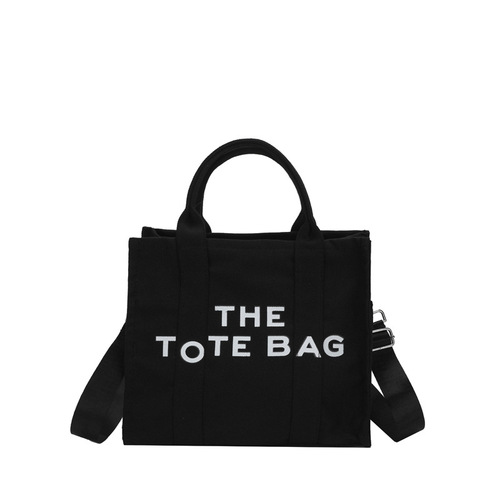 New Women's Handbag Canvas Cross-border THETOTEBAG Large Capacity Fashion Simple Lightweight Small Square Bag