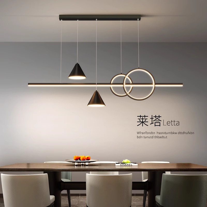 Candelabro de restaurante Lámpara de Zhongshan de lujo ligero, diseño minimalista moderno, comedor, bar, isla, mesa de comedor, lámpara, nuevo 2025