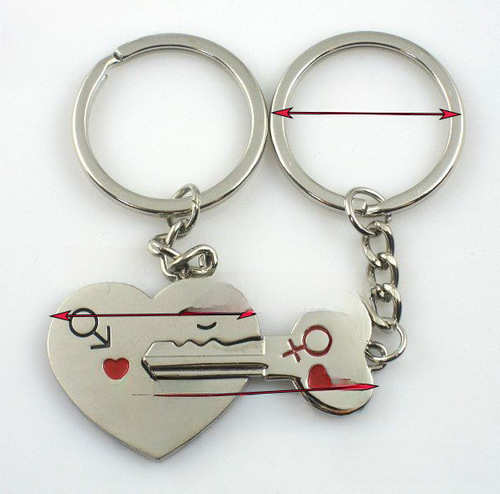 Creative Love English Secret Love You Couple Keychain Exquisite Metal Key Holder Couple Gift Engraving Making