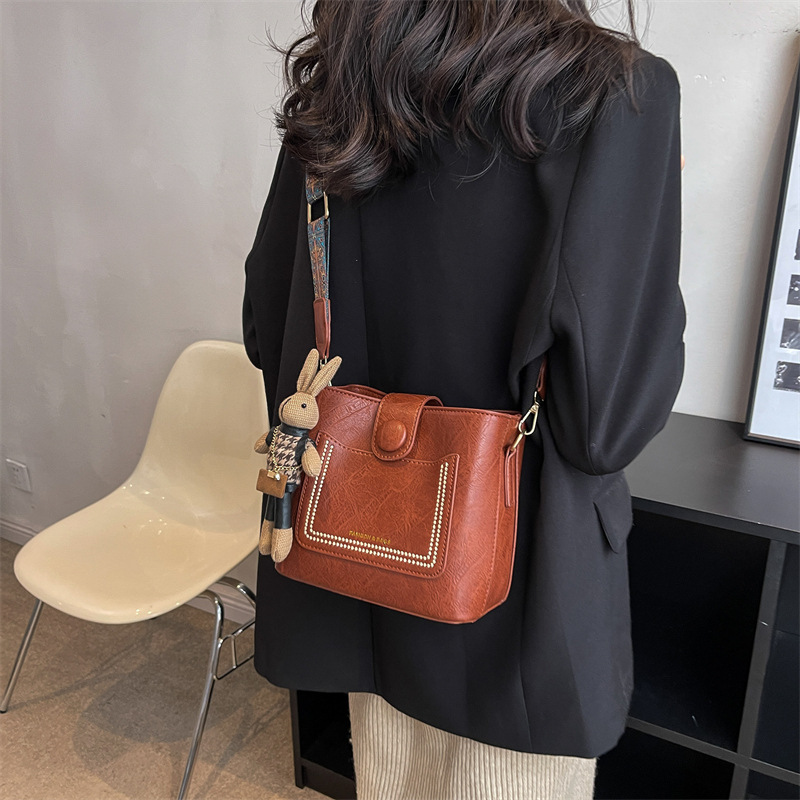 Neue Damentasche Wassereimertasche Modetasche Damentasche Beliebte vielseitige Umhängetasche Umhängetasche Große Kapazität Geschenk_voghion.com