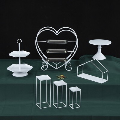 Decoración de mesa de postre de estilo europeo en forma de corazón estante bandeja de la torta decoración de la Mesa de la boda traje creativo té de la tarde Merienda rack