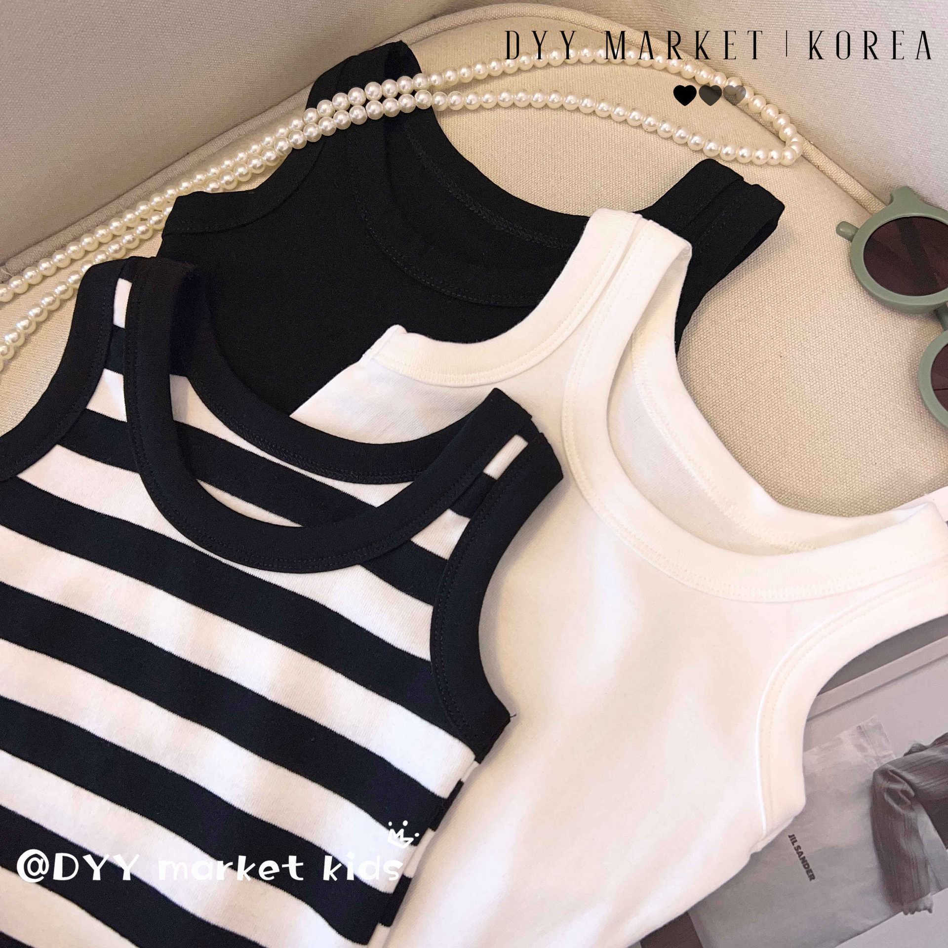 Estrellas de niños giratorias chaleco de niños sin mangas rayas coreanas estilo universal con ropa interior de moda blusa de color sólido