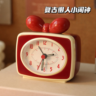 Retro vintage Korean Style Bedroom Smart Alarm Clock Electronic Desktop Clock Large Volume Simple Dormitory Home