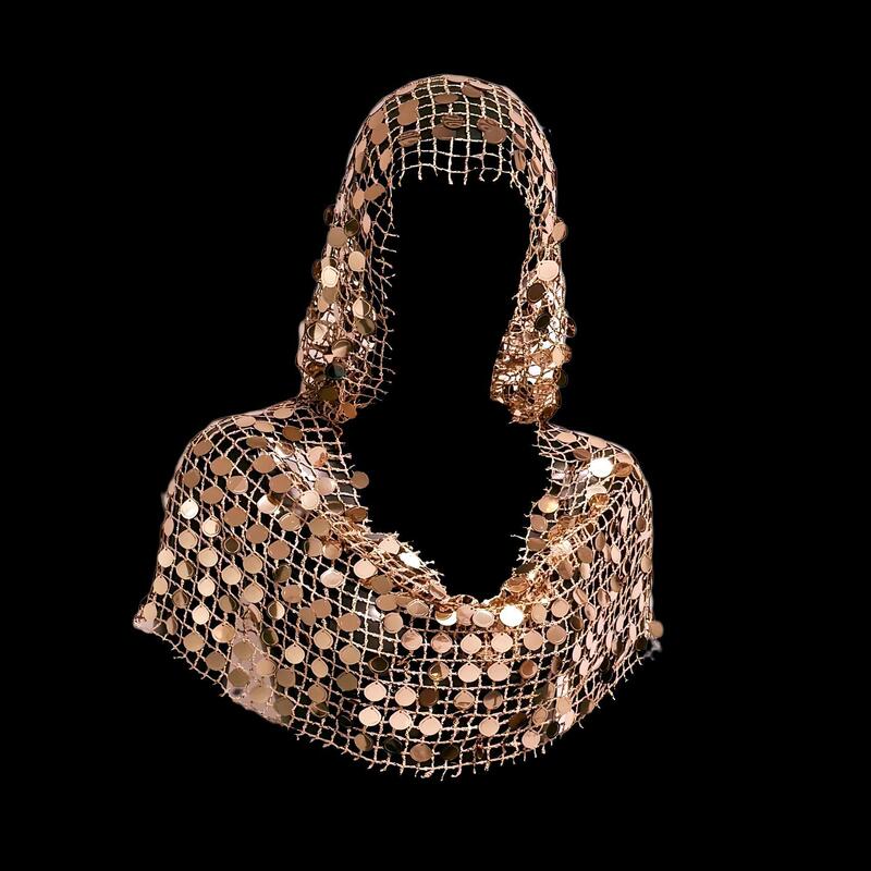 European and American Cross-Border Sexy Hollow-Out Tank Top Nightclub Party Fishnet Sequin Hooded Vest Music Festival Outfit for Women European and American Cross-Border Sexy Hollow-Out Tank Top Nightclub Party Fishnet Sequin Hooded Vest Music Festival Outfit for Women