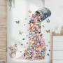 墙面浴室植物玻璃墙贴画