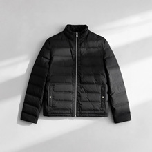 2025秋冬新款轻薄型男款羽绒服商务简约90白鸭绒立领无缝压胶