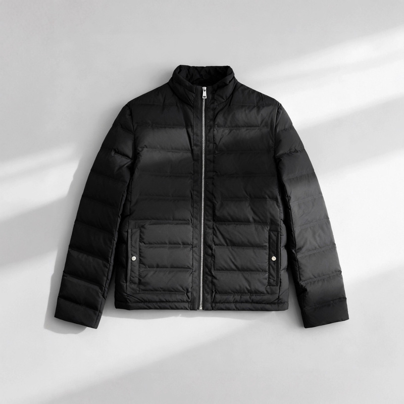 2025 New Autumn and Winter Lightweight Men's down Jacket Business Simple 90 White Duck down Stand Collar Seamless Lamination