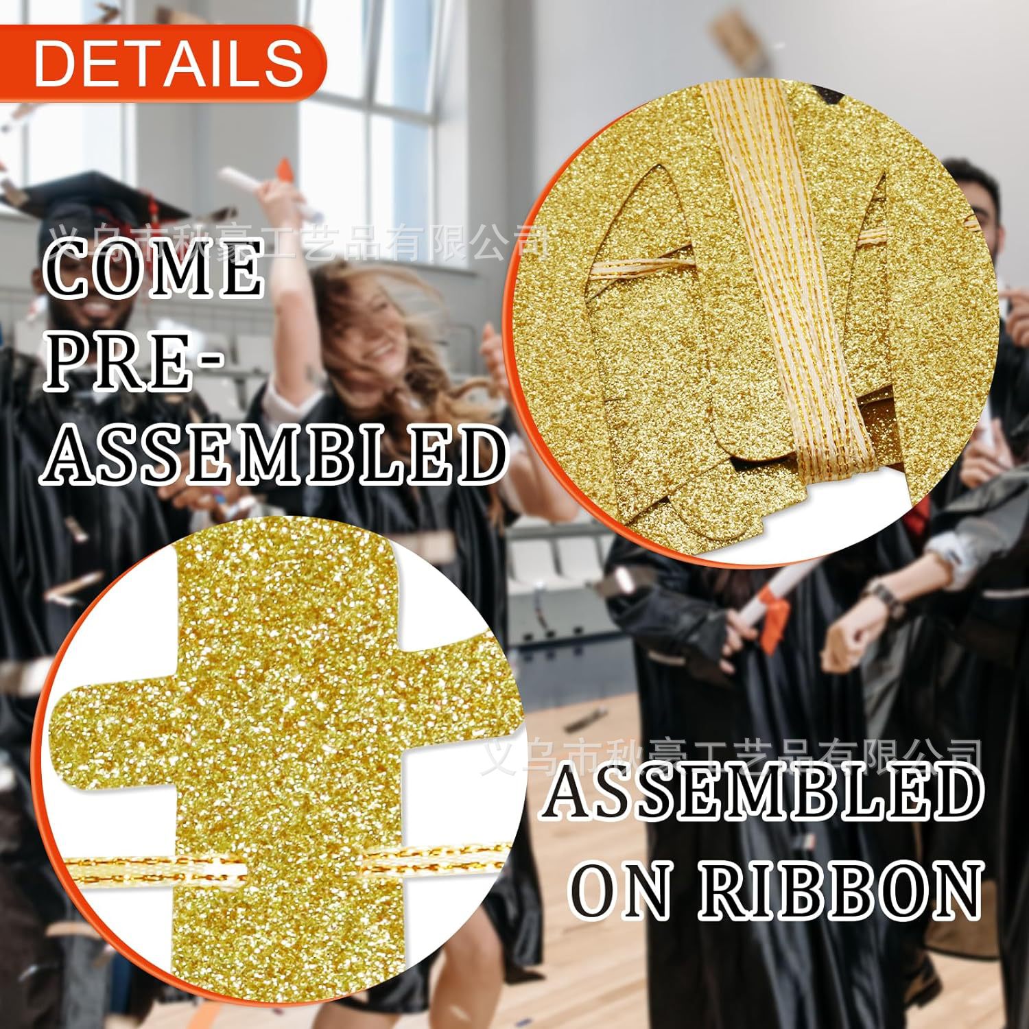 2024 nueva decoración transfronteriza ceremonia de graduación fiesta sombrero doctor bandera de graduación personalizada felicitación graduados