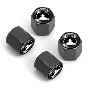 Cross-Border Cartoon Cow Cat Universal Aluminum Alloy Valve Cap Valve Cover Creative Modification Accessories