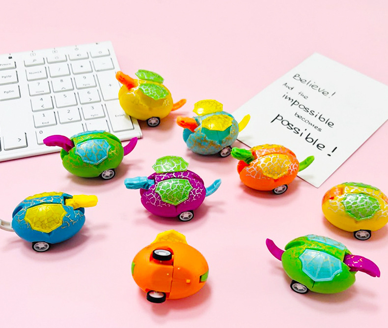 儿童玩具礼物恐龙蛋变形回力惯性车动物宝宝益智玩具地摊批发工厂