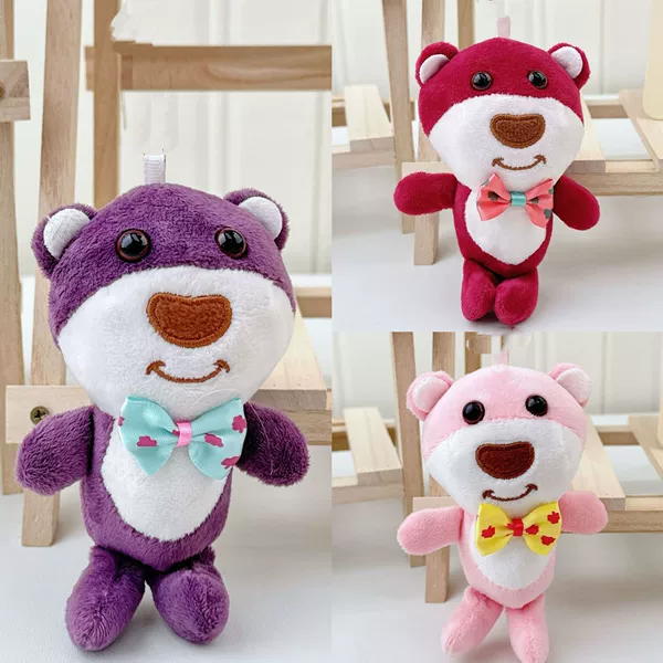 Random color imitation strawberry bear + bead chain