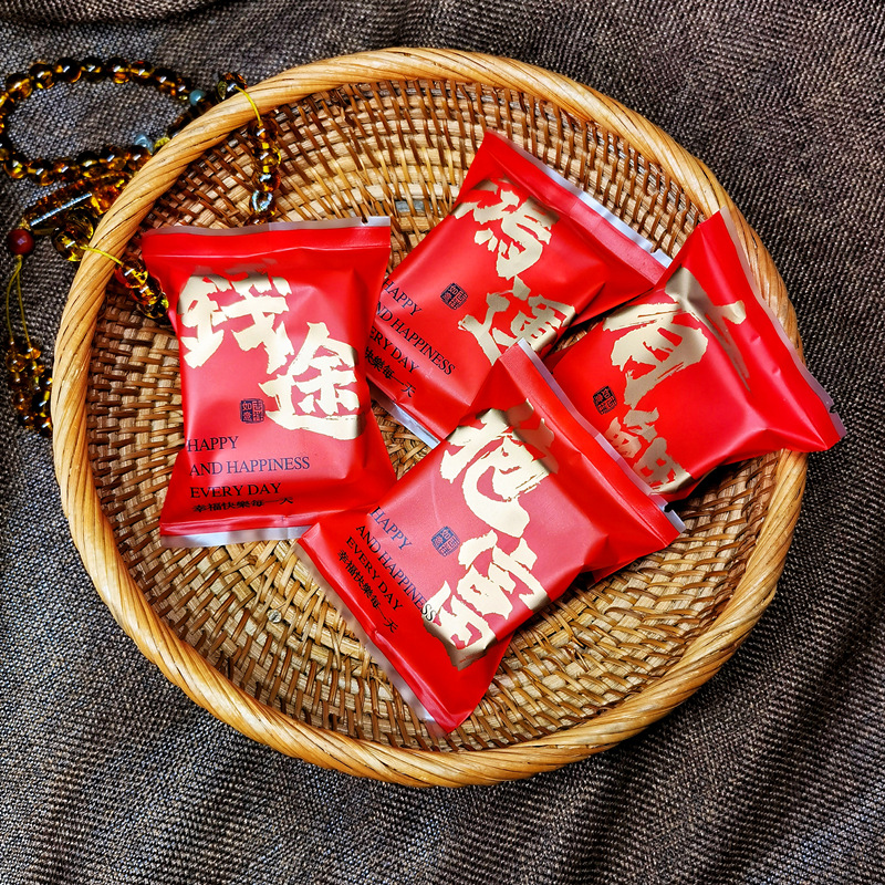 Simple inglés copo de nieve bolsa de embalaje crujiente máquina de galletas de carne bolsa de sellado mano arándano esmerilado bolsa trabajador galletas de caramelo