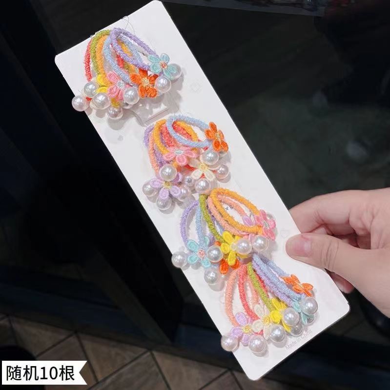 진주 꽃 머리 반지-작은 꽃-간단한 10 뿌리