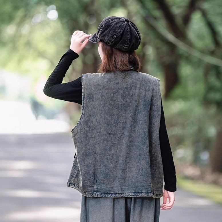 Denim spring trend vest