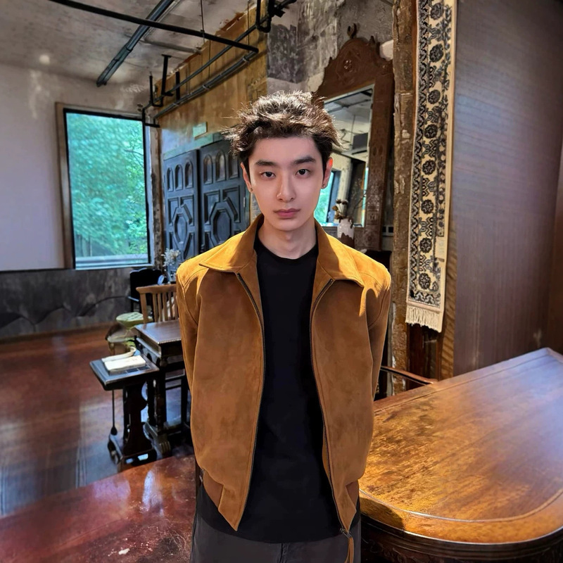 JPK imported faux suede jacket, short and wide fit, suitable for spring and autumn JPK imported faux suede jacket, short and wide fit, suitable for spring and autumn
