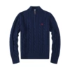 With zipper, blue, with a zipper