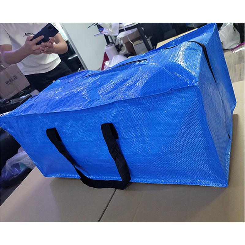 Bolsa tejida en movimiento grande PP mochila de plástico bolsa de piel de serpiente bolsa móvil portátil ropa de almacenamiento embalaje bolsa de laminación