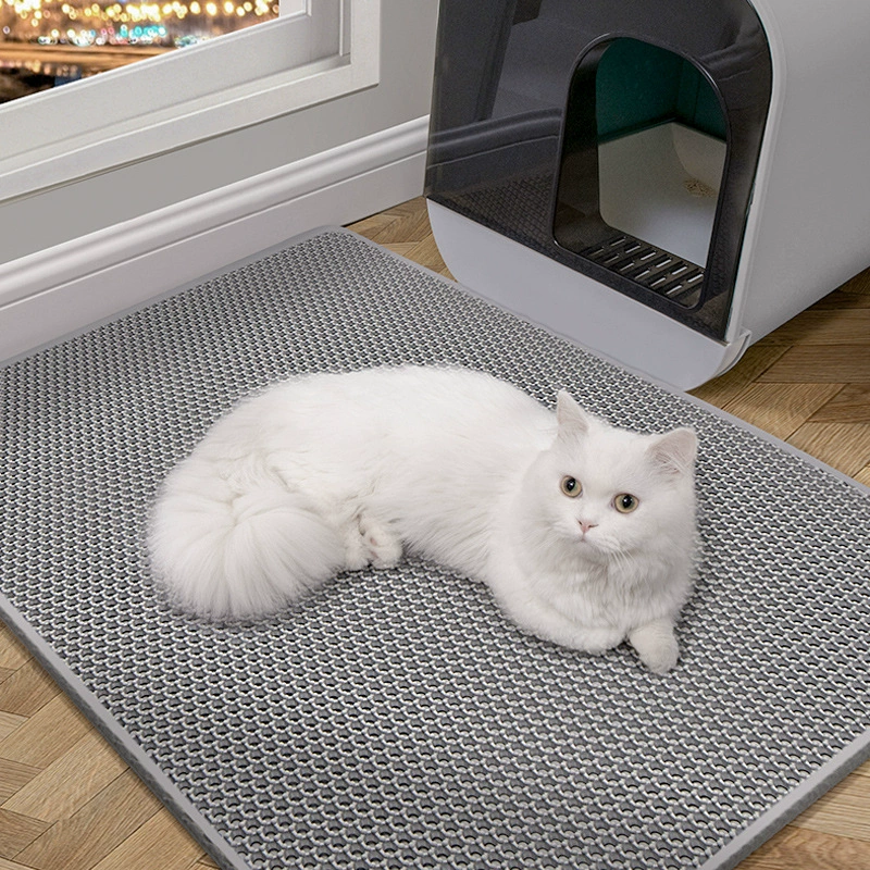 Брызгозащищенный коврик для кошачьего туалета, двухслойный фильтр, защита от брызг кошачьего туалета, моющийся двухслойный коврик для кошачьего туалета с защитой от песка, оптовая продажа