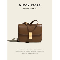 Leather Tofu Box Small Square Bag 2023 New Style Fashion High-end Wedding Bag Retro Single Shoulder Crossbody Bag for Women