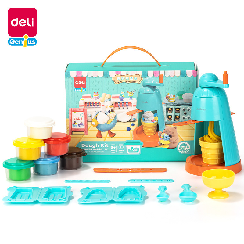 Deli YC137 basic ice cream noodle machine steamer machine color mud set Ultra Light clay mold plasticine Deli YC137 basic ice cream noodle machine steamer machine color mud set Ultra Light clay mold plasticine