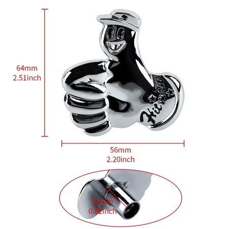 Cross-Border Hot-Selling Car Modified Wiper Ball Finger Wiper Personalized Gesture Wiper Funny Car Wiper Silver