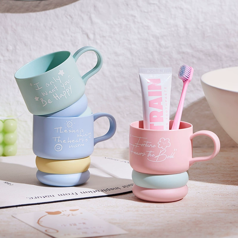 Корейская мультяшная чашка для зубной щетки, бытовая чашка для мытья, студенческое общежитие, портативная чашка для зубов, бытовая чашка для зубной щетки для ванной комнаты