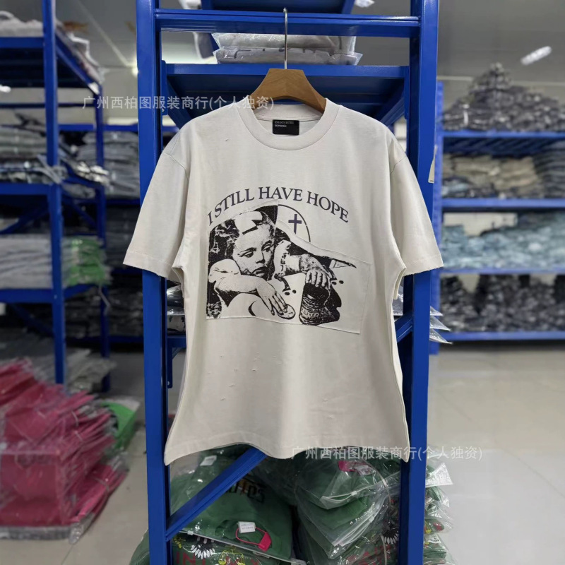 Erd Melancholic Rich Kid 26Ss I Still Have Hope Combination Washed Trendy Brand Short Sleeve T-Shirt