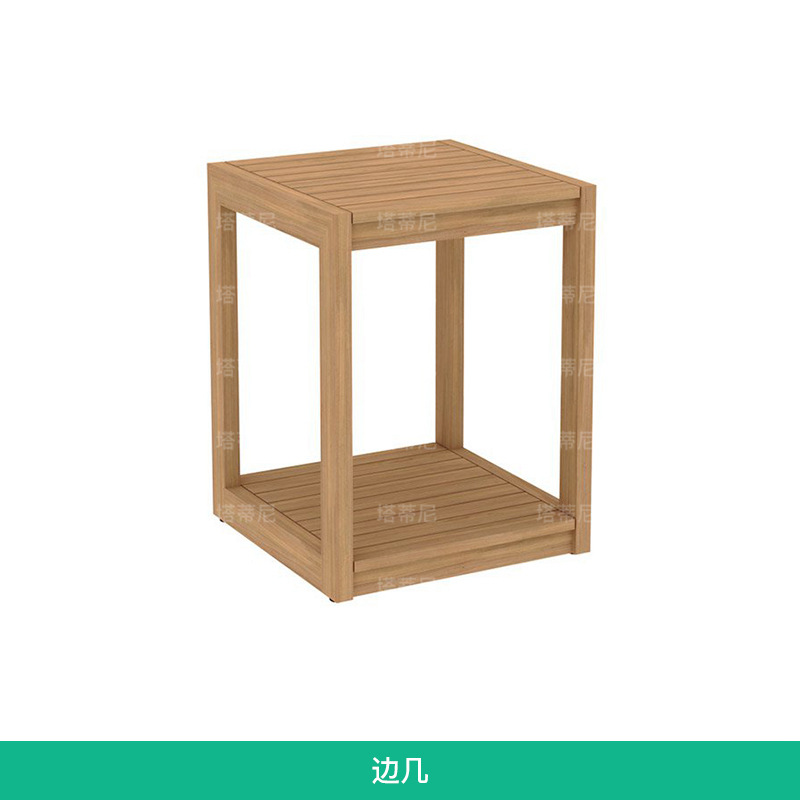 Conjunto de muebles de teca para patio exterior, sofá para terraza de villa, resistente a la corrosión, para jardín, a prueba de lluvia y sol, sofá de madera maciza.