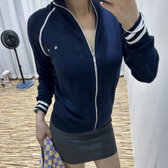 深圳南油高定miu家25秋冬新款字母刺绣时尚百搭棒球服针织衫女