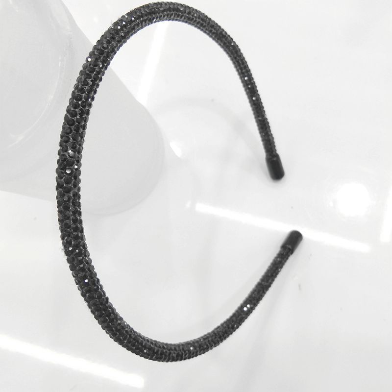Cross-border European And American Full-diamond Round Tube Flexible Headband, High-end Colorful Rhinestone Rubber Tube,_voghion.com
