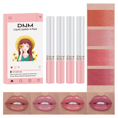 16-color smoke pipe lip gloss 4-piece set dropshipping easy to apply long-lasting natural multi-color lip gloss wholesale cross-border exclusive supply
