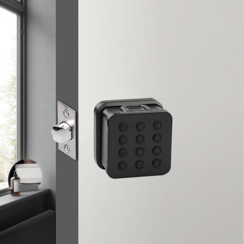 Personalizada alternativa esférica cerradura de tres barras cerradura de huellas digitales puerta interior cerradura de puerta inteligente de inducción electrónica cuadrada transfronteriza americana
