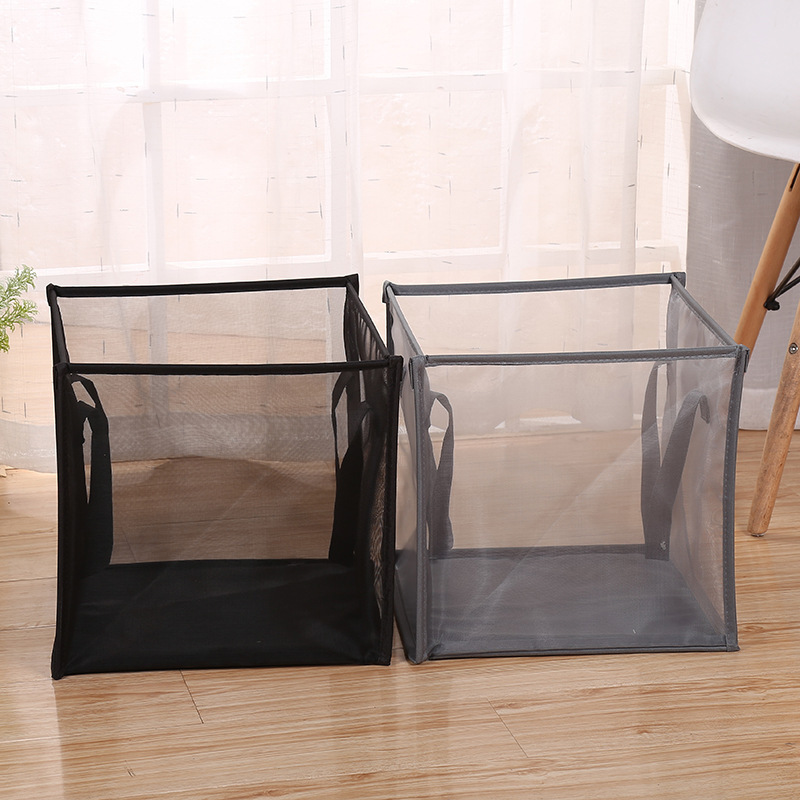 Simple Mesh Magic Folding Dirty Clothes Basket Household Fabric Dirty Clothes Basket Dirty Clothes Storage Basket Storage Bucket Laundry Basket