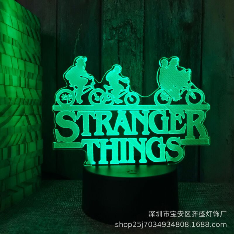 Cross-border supply 3D nightlight USB gift atmosphere light strange things series Touch Remote control 16 colors Cross-border supply 3D nightlight USB gift atmosphere light strange things series Touch Remote control 16 colors