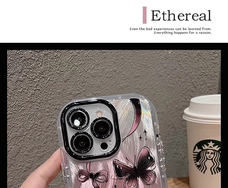 Ink Butterfly – Passende Früchte-Hülle für iPhone 16 Pro, Neue Cartoon-Hülle für iPhone 15 Pro Max, Personalisierte Hülle für iPhone 13/14/12_voghion.com