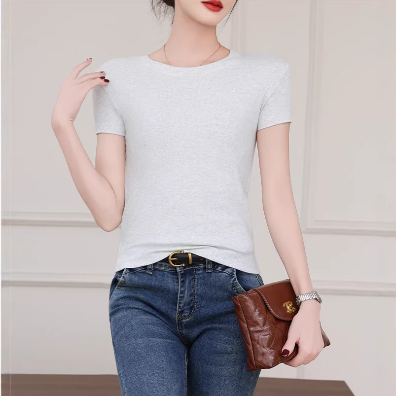 Summer fitted breathable short base short sleeve T-shirt