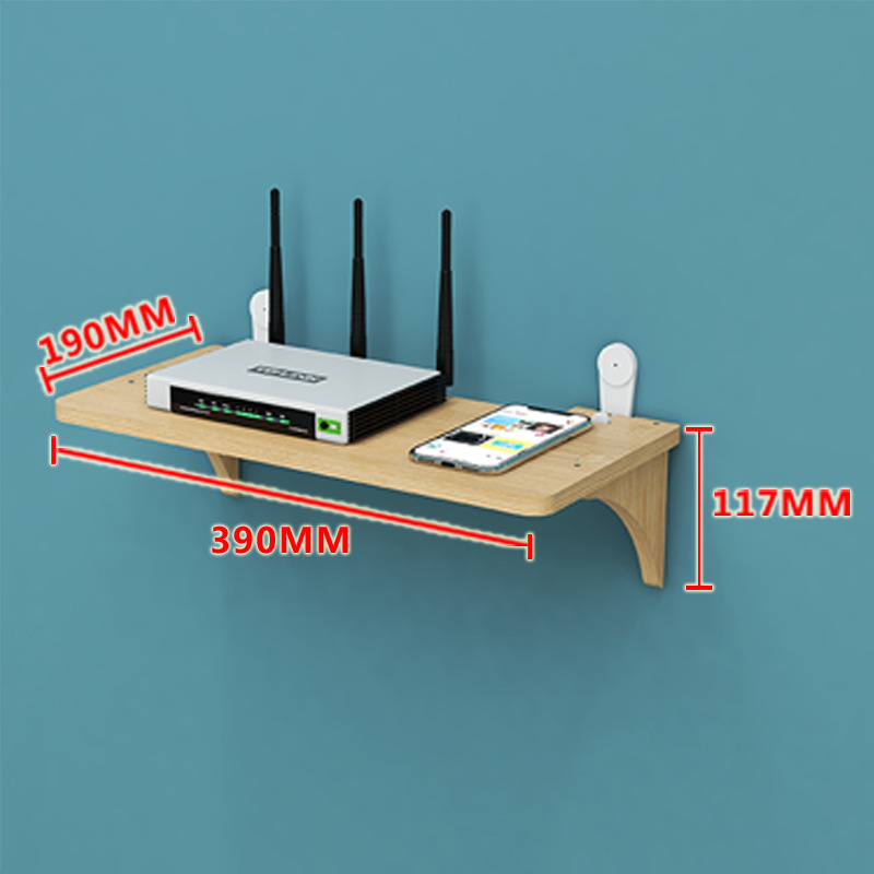 Pared de la sala de estar de madera maciza TV set-top box router rack cabecera pared partición pared colgante soporte punch-libre