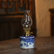 景德镇陶瓷五良大辅手工酥油煤油氛围灯长明佛供灯民宿摆件灯芯